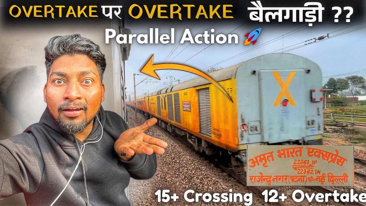 “Ye hua na Speed 🚂☠️| Patna Ndls Amrit Bharat | Rajdhani Express से पंगा नहीं | Parallel Action”