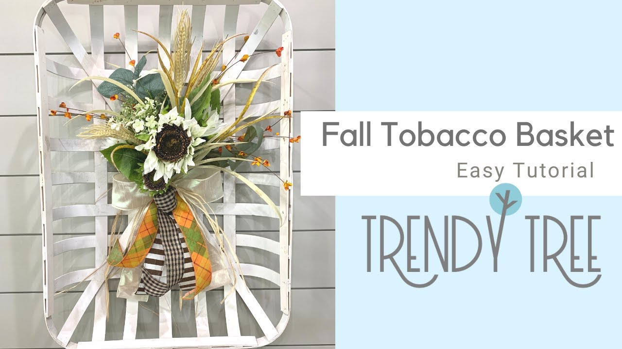 How to Decorate a Tobacco Basket for Fall. It's Easy!