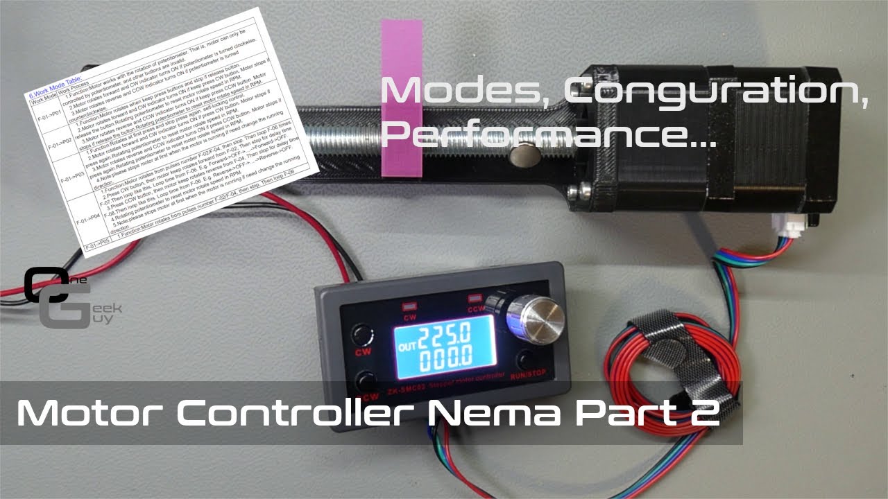 РУКОВОДСТВО: Контроллер двигателя для двигателей NEMA SMC01/02. Режимы и характеристики. Часть 2