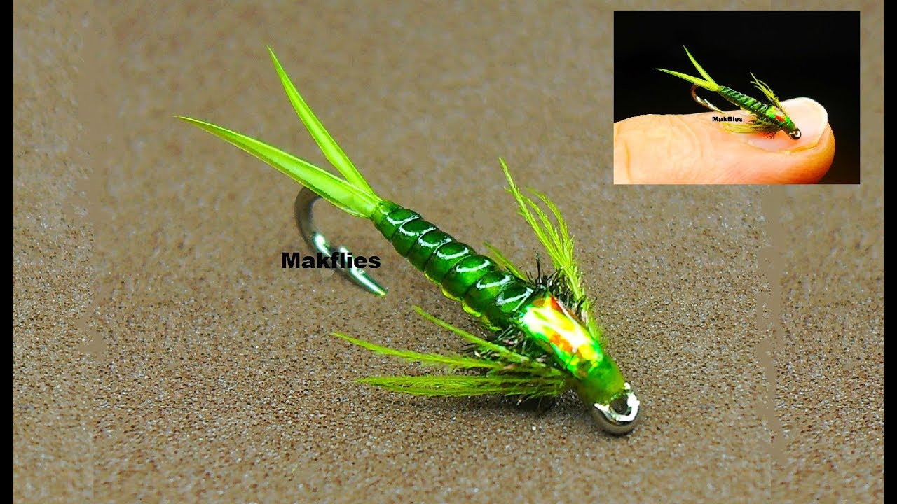 Fly Tying a Clear Stretch Lake Olive Nymph by Mak