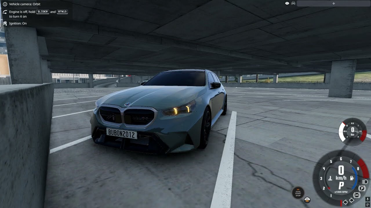 BMW M5 TOURING with a Steering Wheel | BeamNG.drive