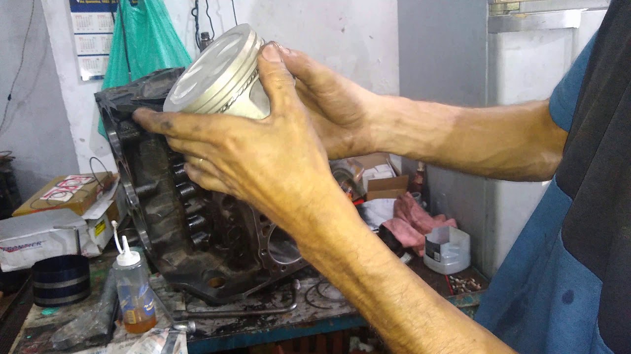 Montagem dos anéis no pistão , blazer vortec v6 4.3