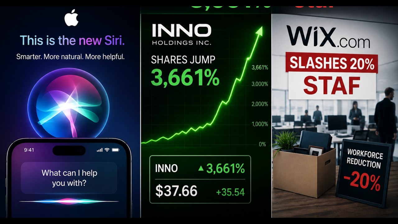 Apple Finally Released A Brand-New Siri, Inno Holdings Shares Jump 3,661% , Wix.com Slashes 20% staf