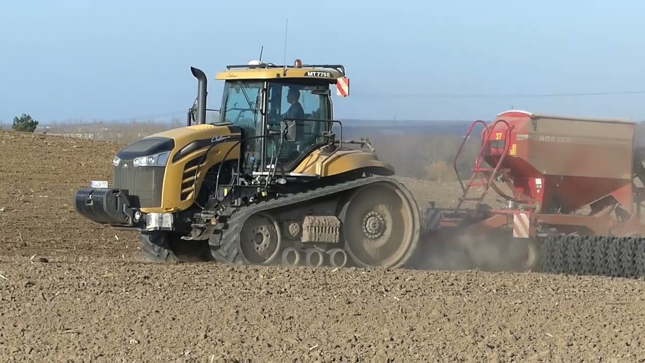 CHALLENGER MT 775 mit HORSCH PRONTO DC 9 - Erbsen Aussaat 2022 /  peas sowing 2022