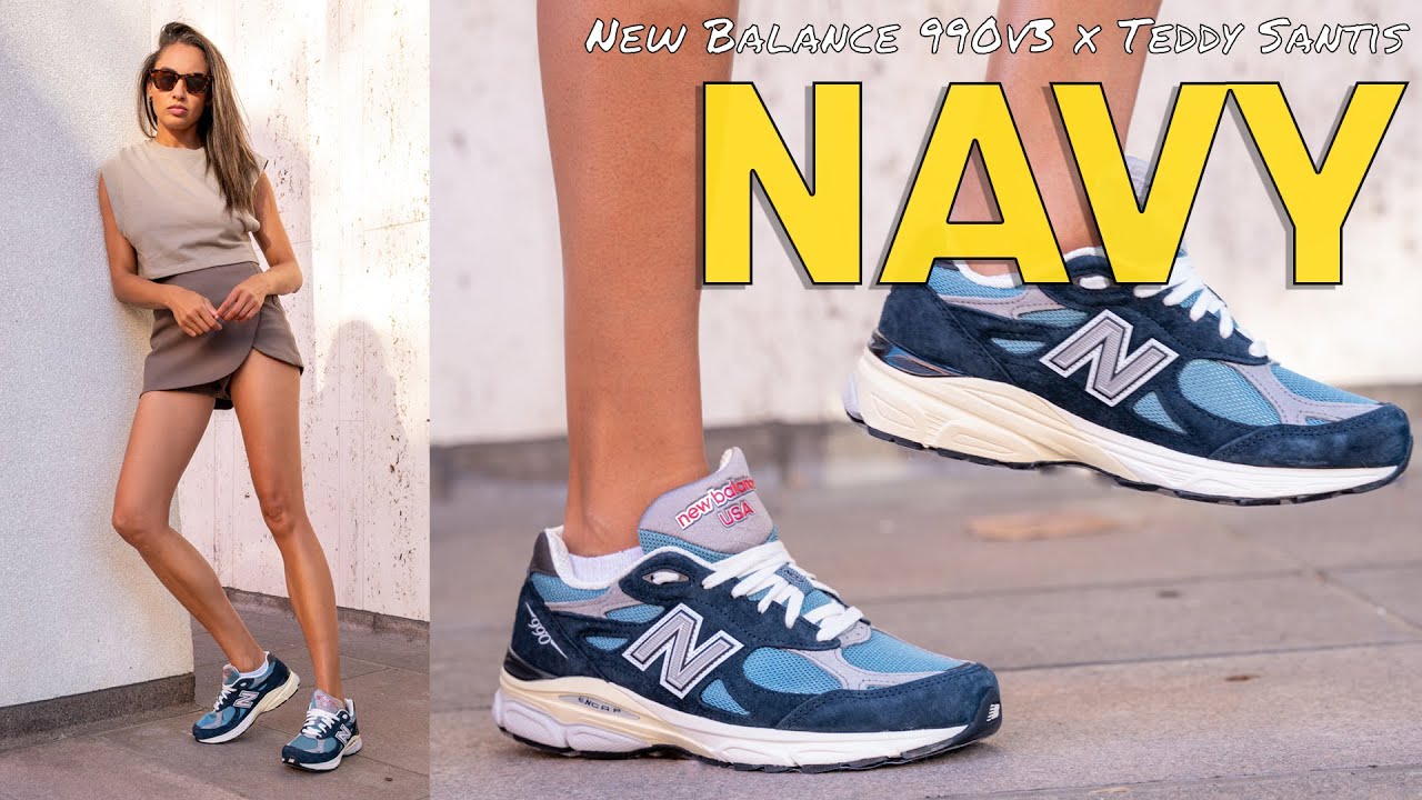 THE HERITAGE PAIR!  New Balance 990v3 Made In USA Navy Castlerock On Foot Review How to Style