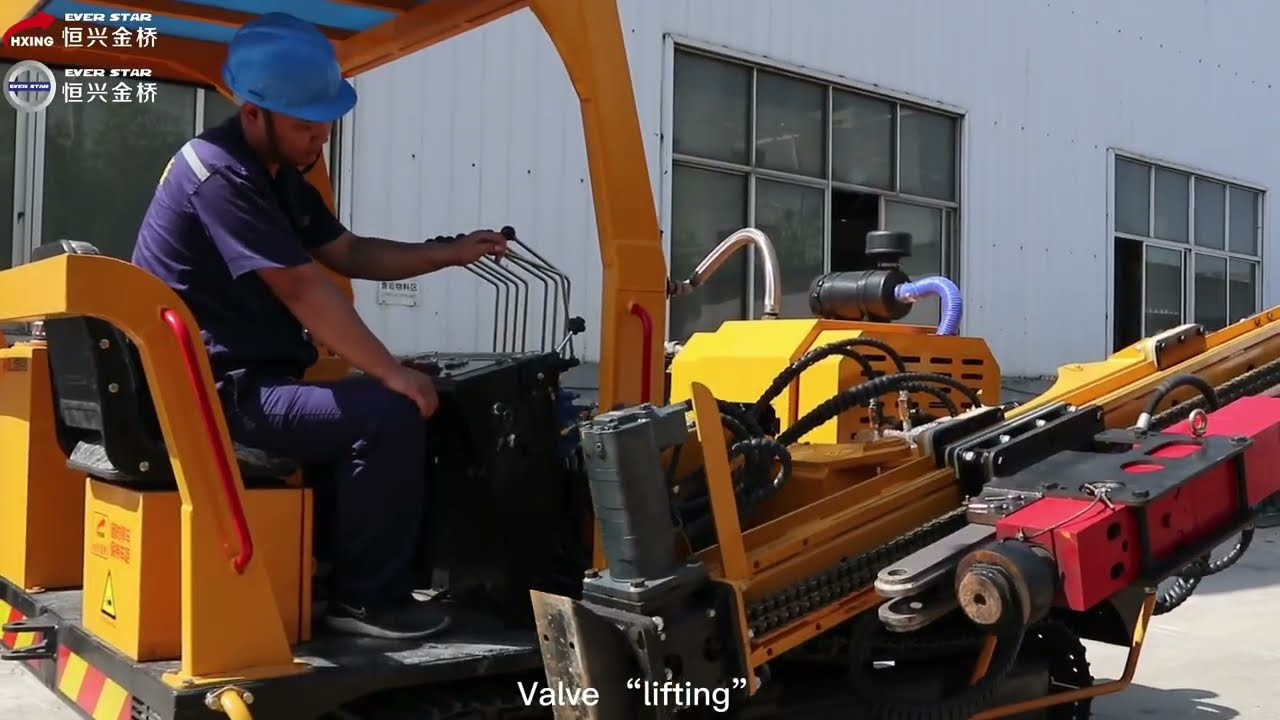 Operation steps of EVERSTAR HXR5 solar pile driver for solar plant