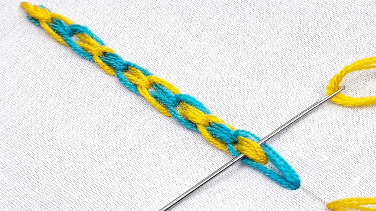 Hand Embroidery Hungarian Braided Chain Stitch, Basic Embroidery For Beginners
