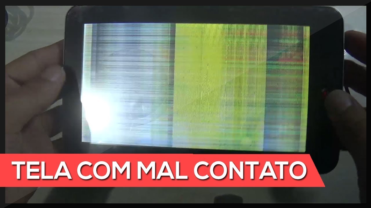 Tela com mal contato do tablet