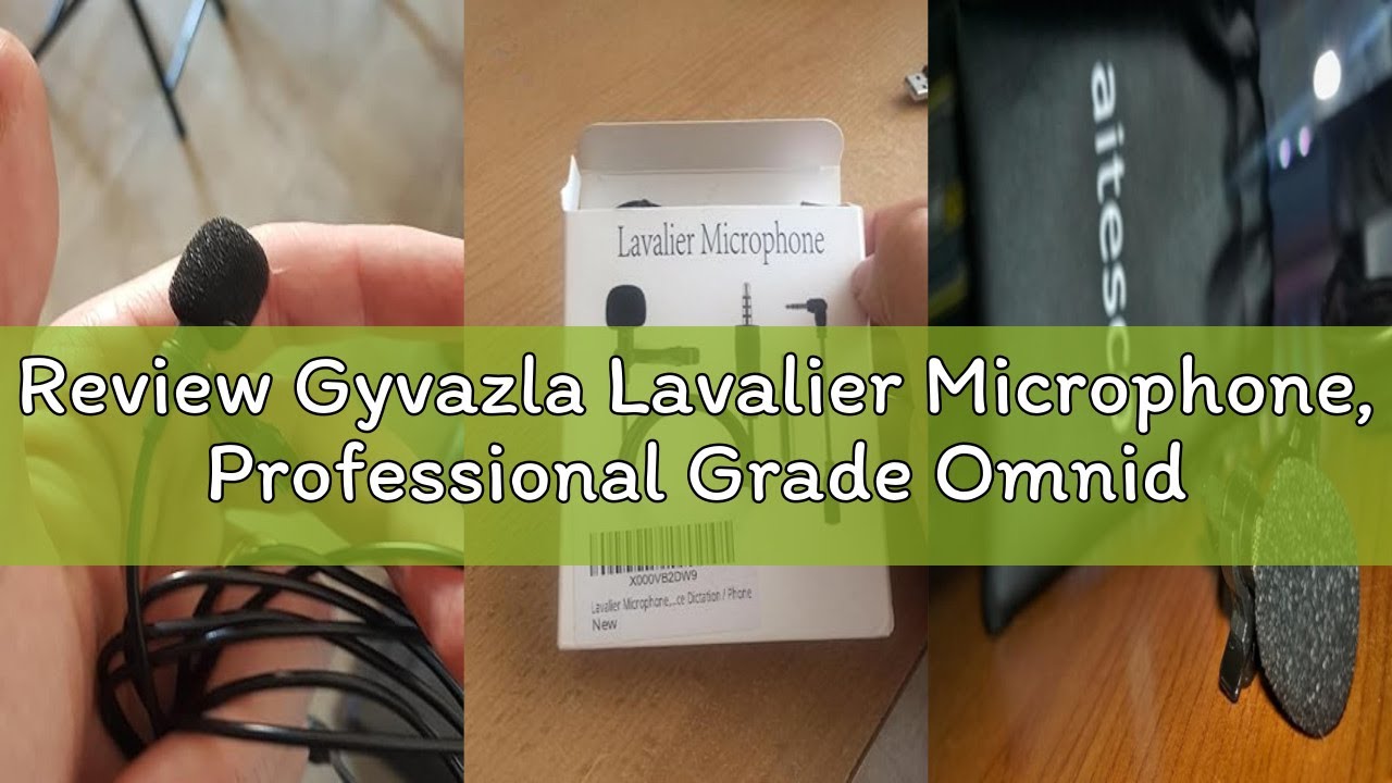Review Gyvazla Lavalier Microphone, Professional Grade Omnidirectional Lapel Mic with Easy Clip on S