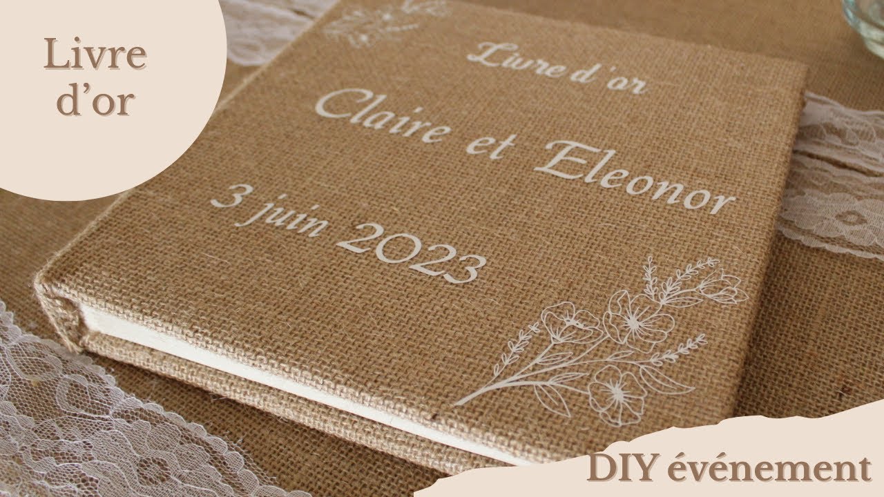 DIY livre d’or en jute personnalisé – Tuto facile pour votre mariage ou autre événement