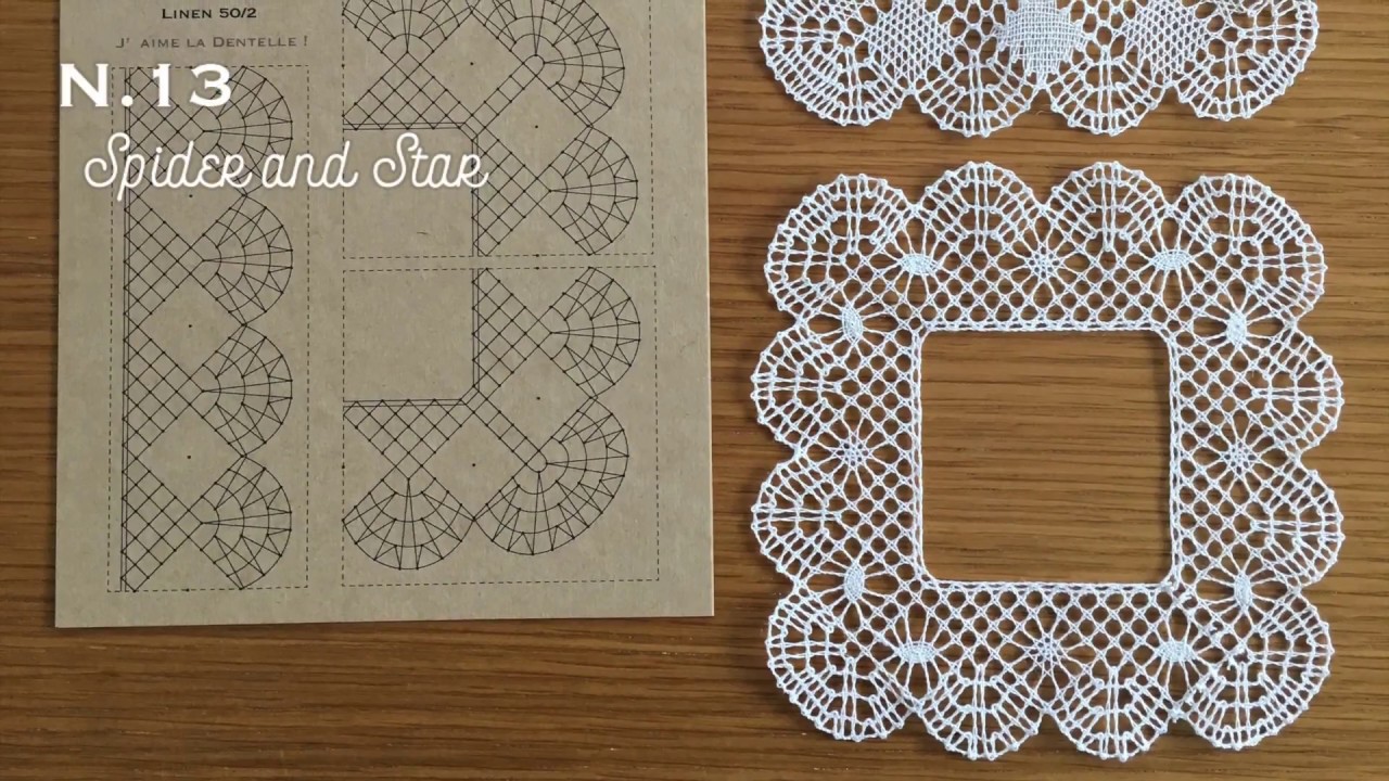 はじめてのボビンレース　ステップアップパターン２「N.13」 Bobbin lace step up pattern for beginners 2 [No.13]