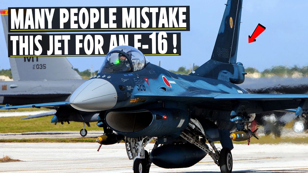 Многие принимают этот самолет за F-16, но на самом деле это японский Mitsubishi F-2!