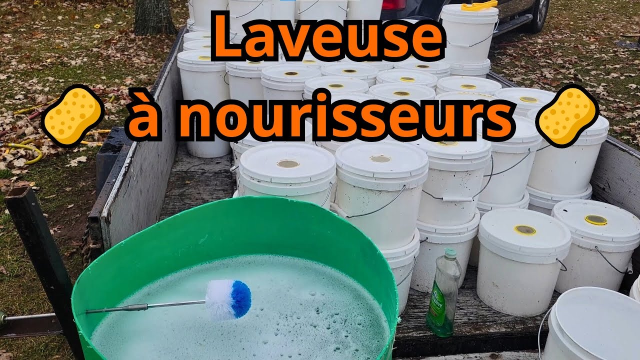 Test de mon prototype de laveuse de nourrisseurs pour abeilles 🐝