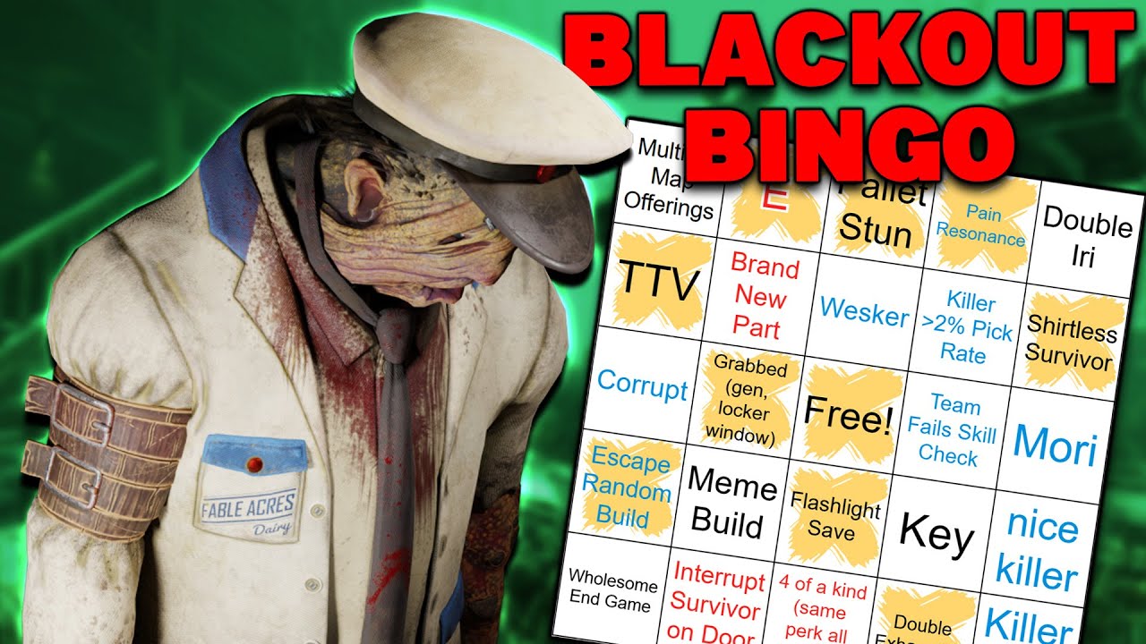 Dead by Daylight BLACKOUT BINGO Challenge