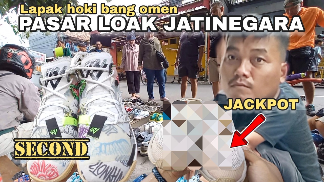 JADI DESTINASI‼️LAPAK SEPATU SECOND PALING DI CARI DI PASAR LOAK JEMBATAN ITEM JATINEGARA