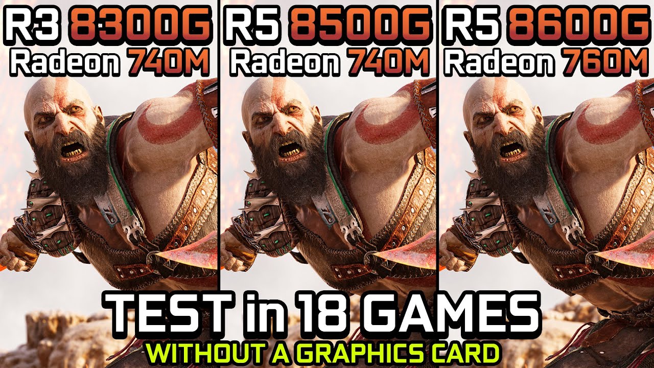 Ryzen 3 8300G vs Ryzen 5 8500G vs Ryzen 5 8600G - Test in 18 Games