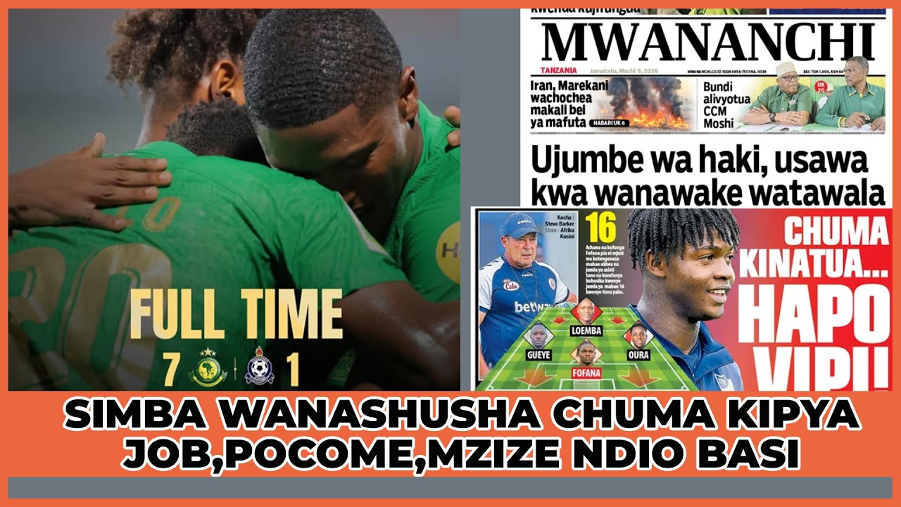 H#live :SIMBA WANASHUSHA CHUMA KIPYA JOB,PACOME,MZIZE NDIO BASI