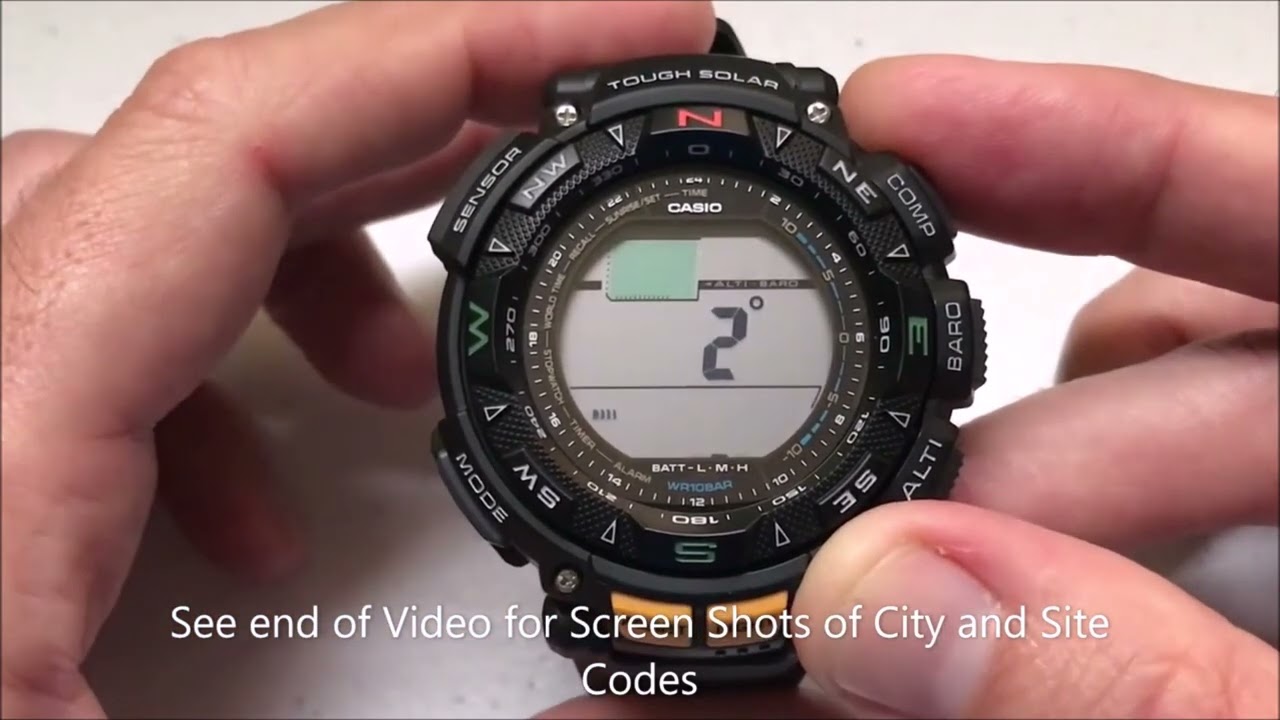 Casio Pro Trek (PAG240-1): View sunrise & sunset times