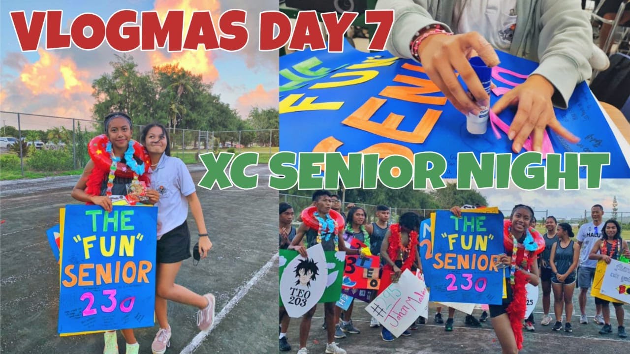SENIOR NIGHT (making marie's poster + last xc home meet) VLOGMAS DAY 7