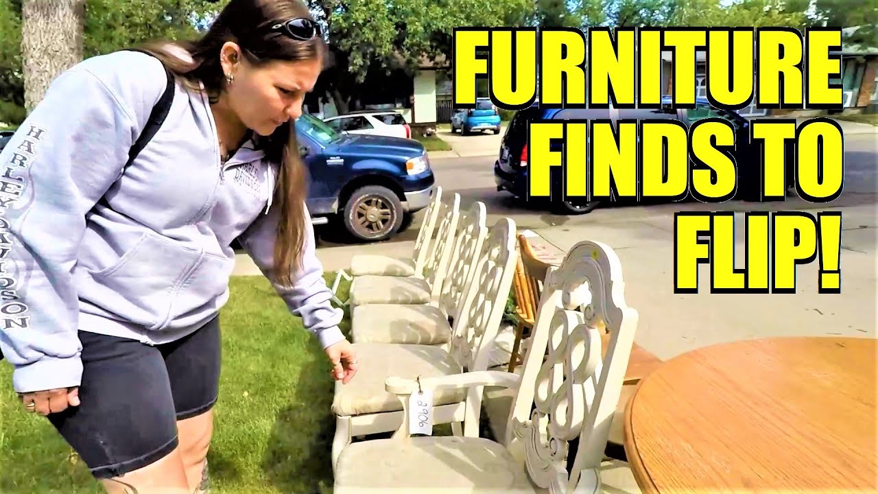 Ep304:  AWESOME VINTAGE FURNITURE FLIP!  😁😁😁  YARD SALE FURNITURE TO FLIP FOR EASY CASH!