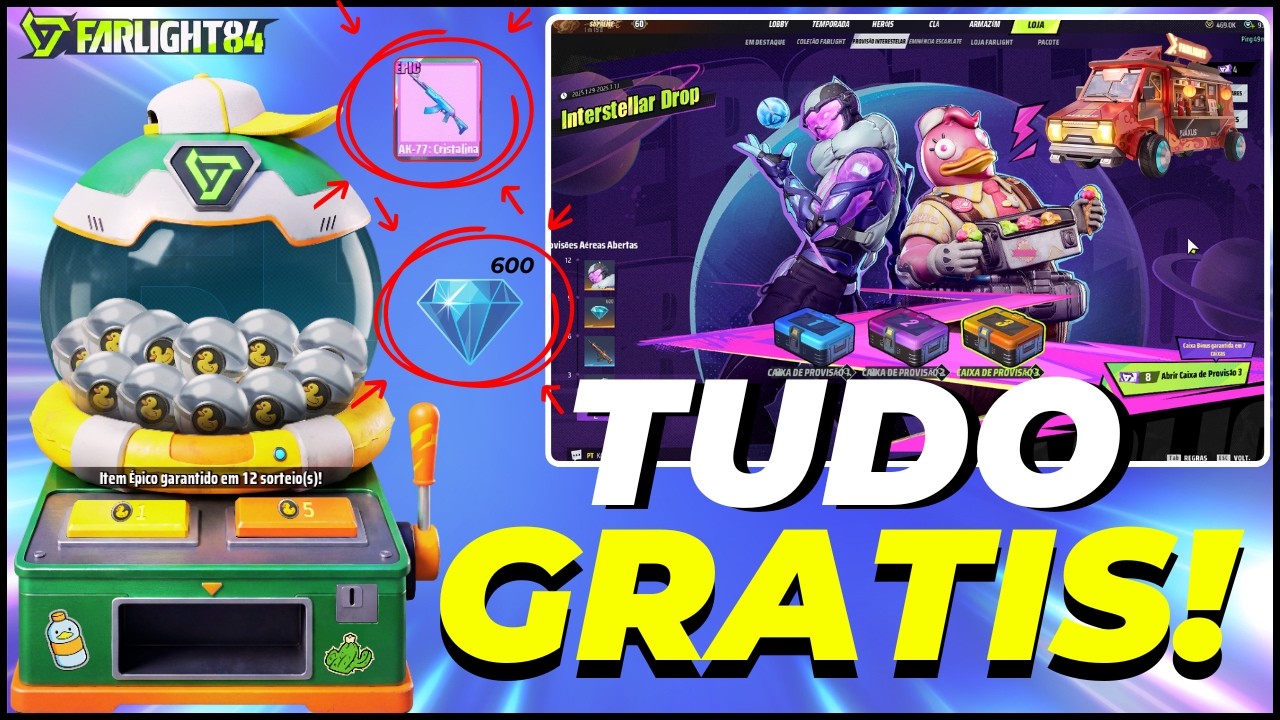 ATUALIZAÇÃO CHEGOU COM TUDO GRÁTIS , Skins, Diamantes e Novos Eventos | Farlight 84