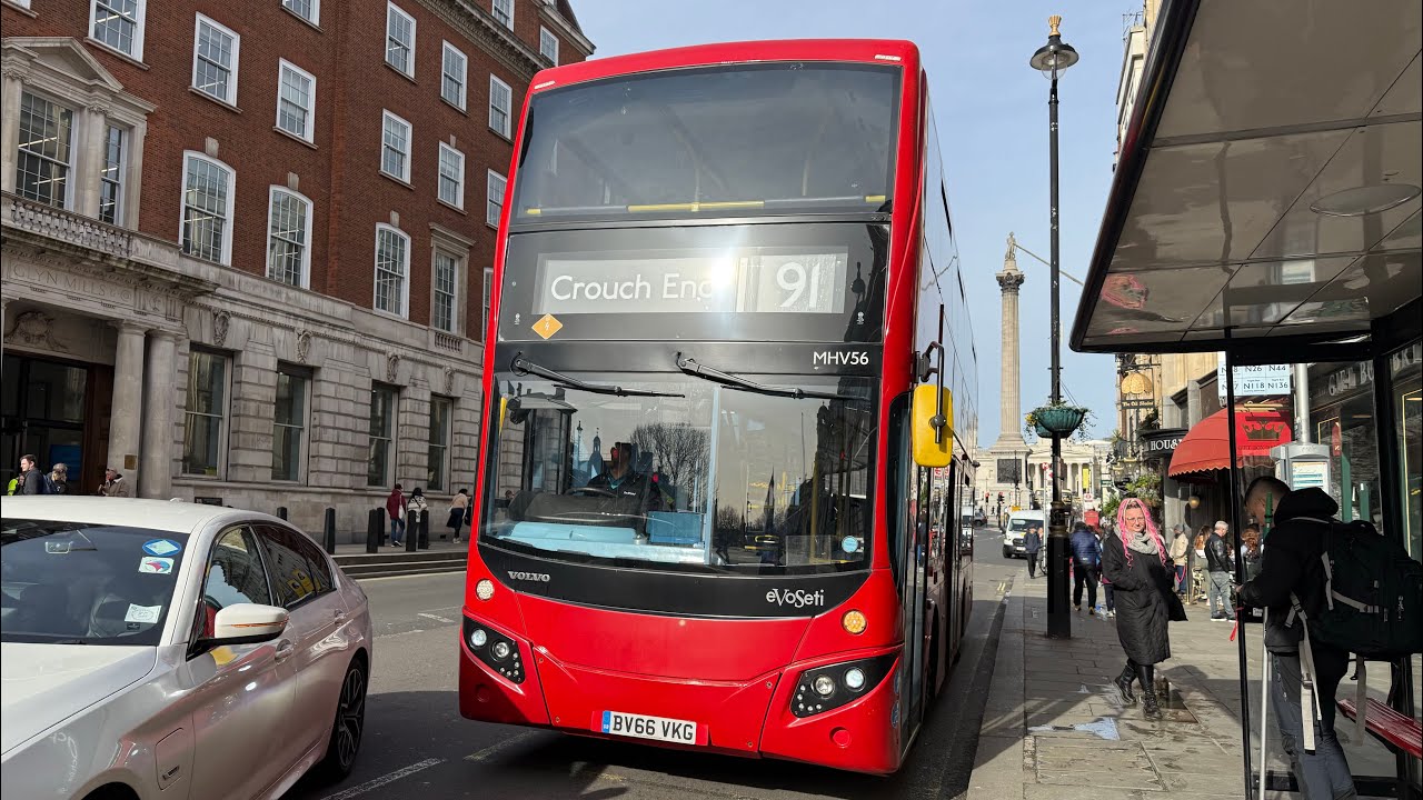 [600 SUBS SPECIAL/FRV] GAL Evoseti route 91 [MHV56 BV66VKG] Crouch End - Trafalgar Square 