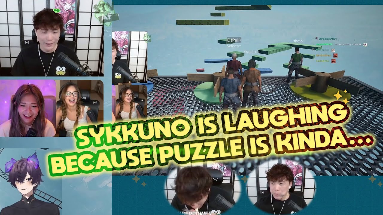 Everything is slanted! Sykkuno is laughing so hard after seeing PUZZLE SOLVED by Valkyrae and Shoto!