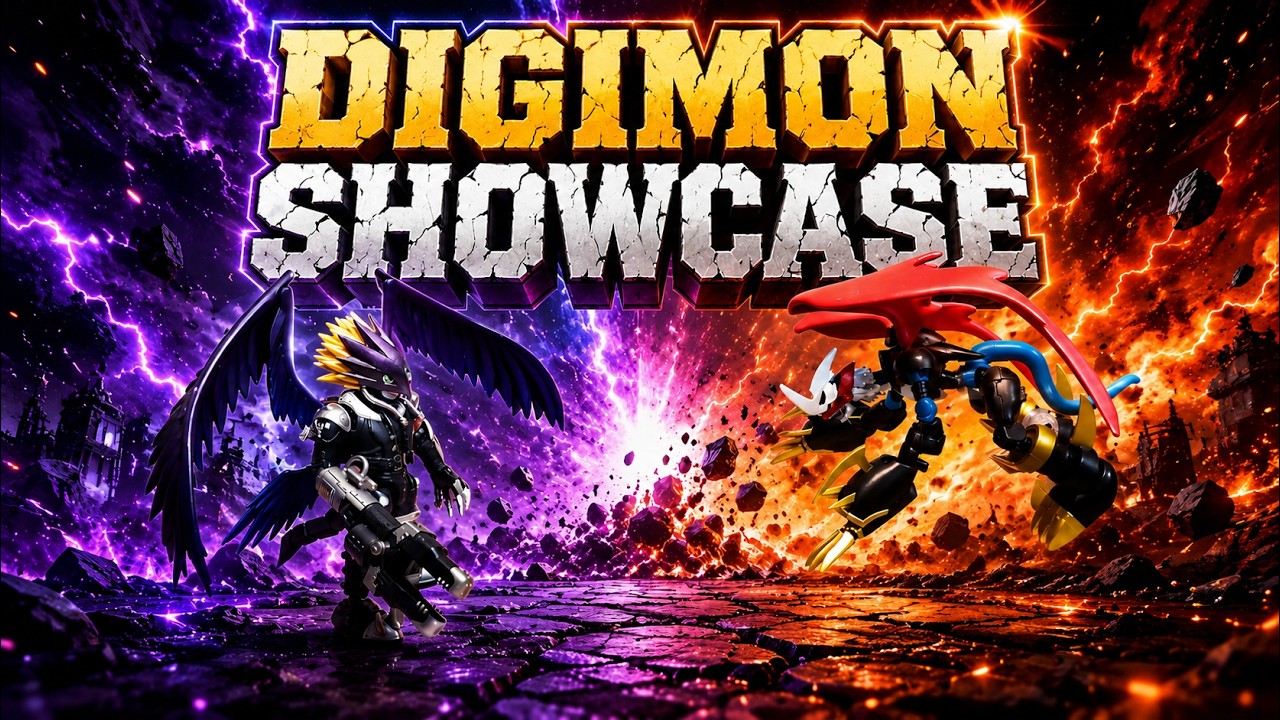 Showcase Digimon NXEDGE Beelzemon BM vs Shodo Imperialdramon DM Battle with Lofi Nostalgic J-Pop