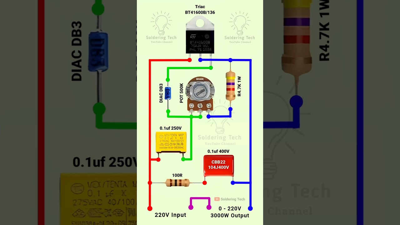 0 - 220V Variable power supply | Voltage regulator circuit | Fan speed controller | Dimmer