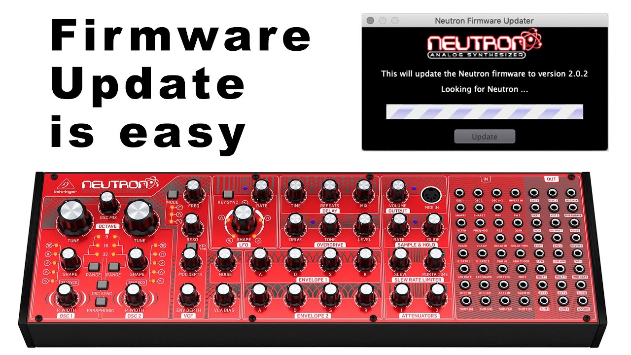 How to update firmware on Behringer Neutron. Tutorial