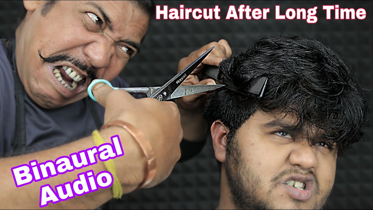 Only Scissor Haircut With Binaural Audio By Asim Barber | ASMR Haircut with Scissor