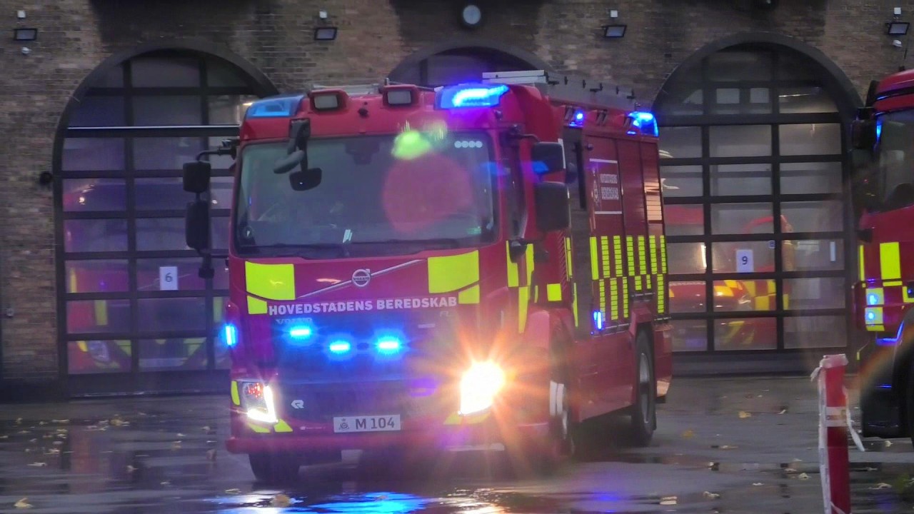 ST.VESTERBRO (M104) ELEVATORSTOP hovedstadens beredskab brandbil i udrykning fire truck respond