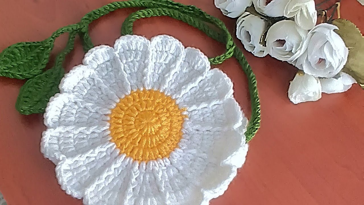 Çok Beğenerek Öreceginiz Tığ işi Papatya Çanta Modeli Yapılışı 💯✅#knittingpattern #crochet 💯✅