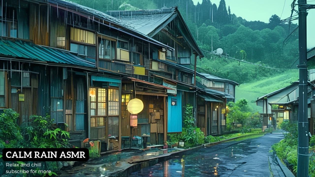 🌧 Cozy Rain in Peaceful Japanese Village – Relaxing ASMR for Sleep & Focus | Tranquil Nature ASMR