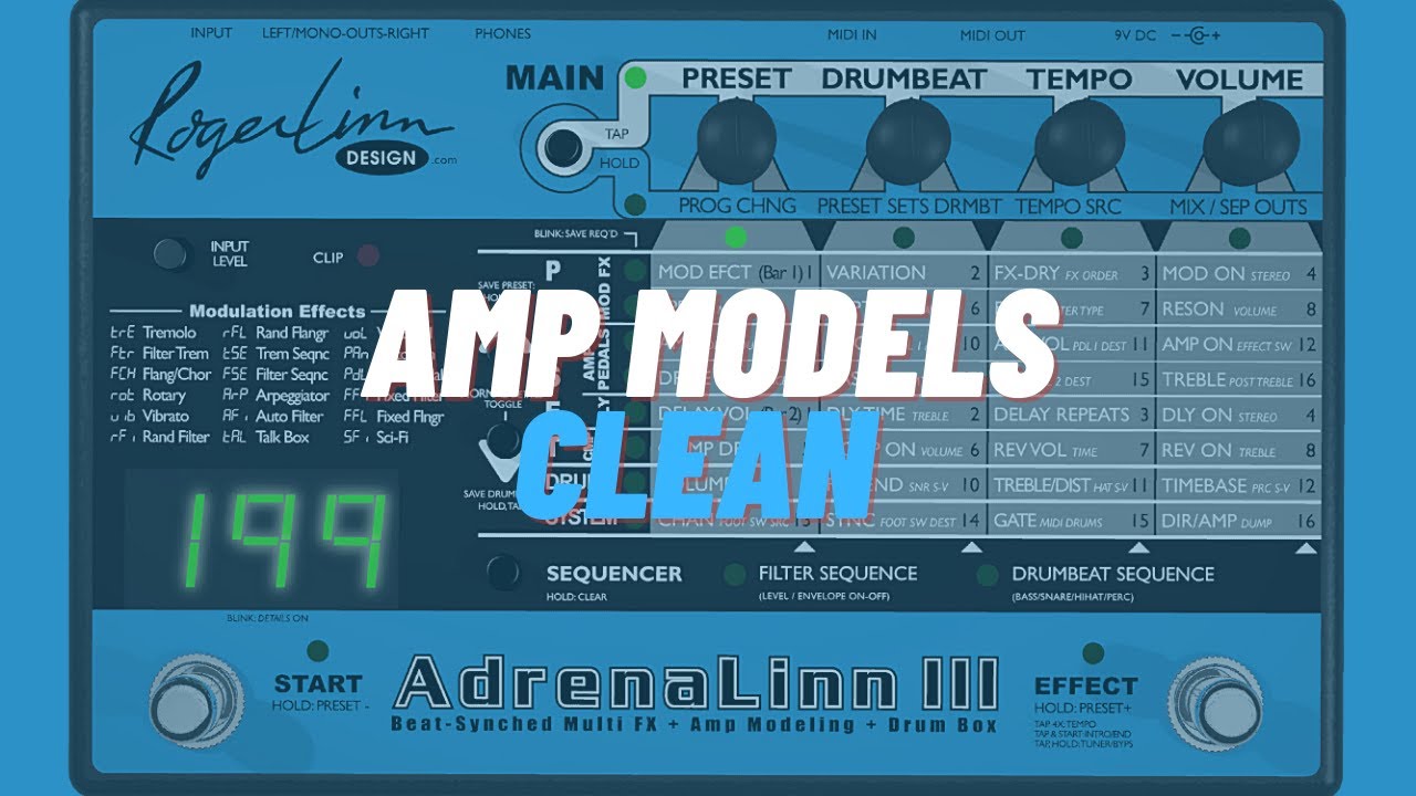 Adrenalinn III - Amp Models | Clean 🎧 (Complete Test) 🎧