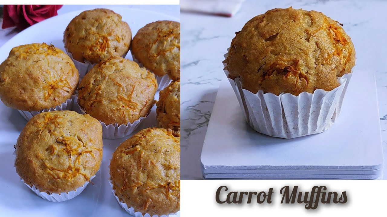 Carrot Muffins Recipe| Soft Moist Carrot Muffins| Easy muffins Recipe
