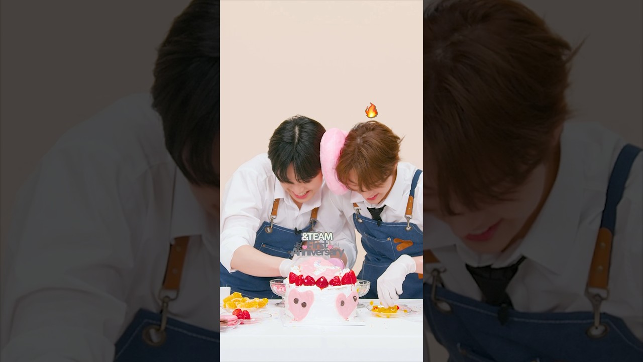 [2023 縁-WE-EK] Step.5 | 迷いのないデコレーションでできあがり| リレーケーキ作り #andTEAM #EJ #FUMA #縁WEEK #shorts