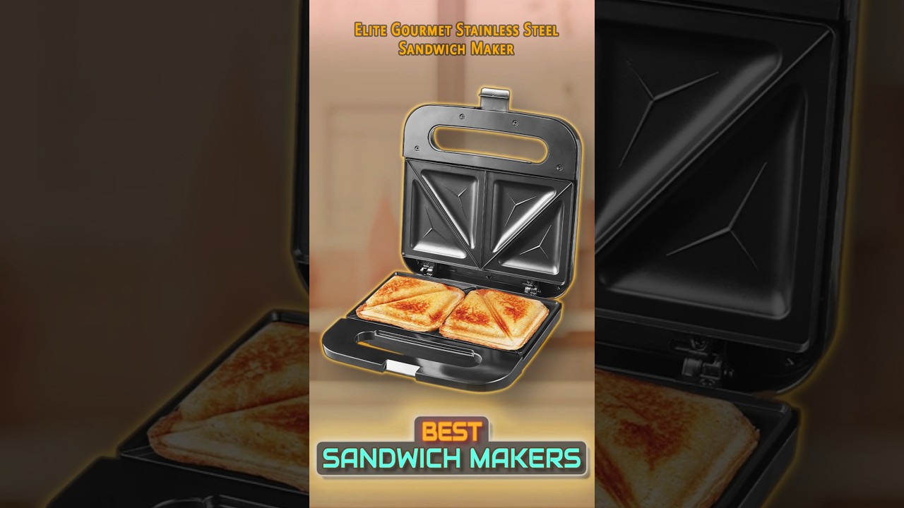 Elite Gourmet Stainless Steel Sandwich Maker #bestsandwichmaker #top5sandwichmakers