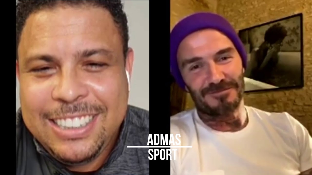 Ronaldo Nazario on the video-call with David Beckham