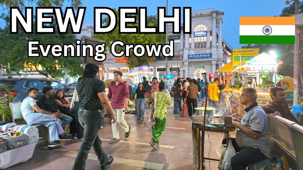 Connaught Place, New Delhi 🇮🇳 | Evening Street Life & Busy Crowd (4K Walking Tour 2026)