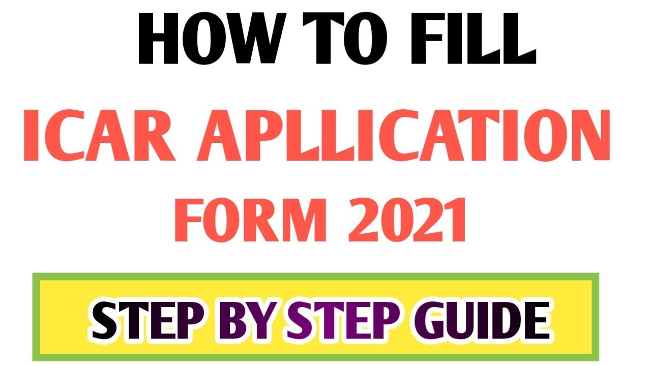How to fill icar application form 2021 | icar 2021 online application form kaise bhare | #icar2021