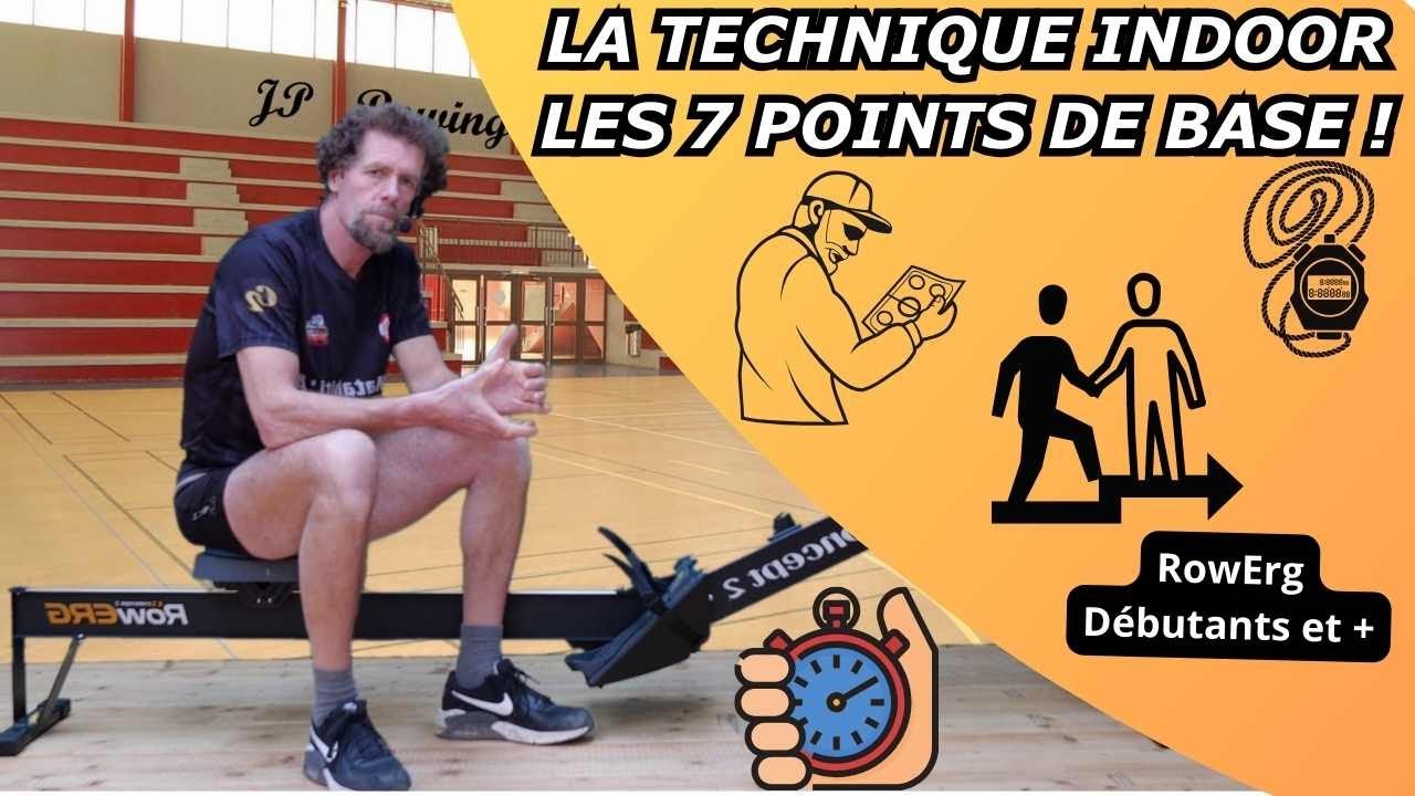 Aviron Indoor débutants les sept points techniques de base.
