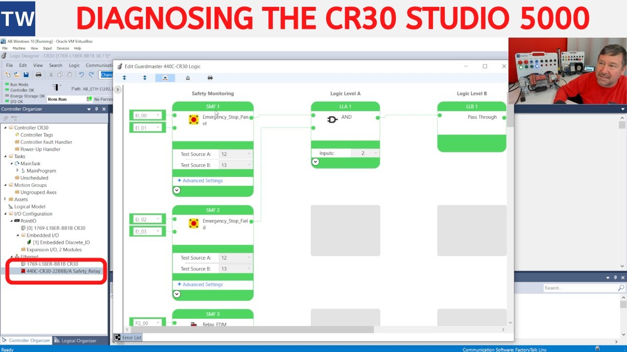 440C-CR30 Safety Relay: Diagnose it in Studio 5000