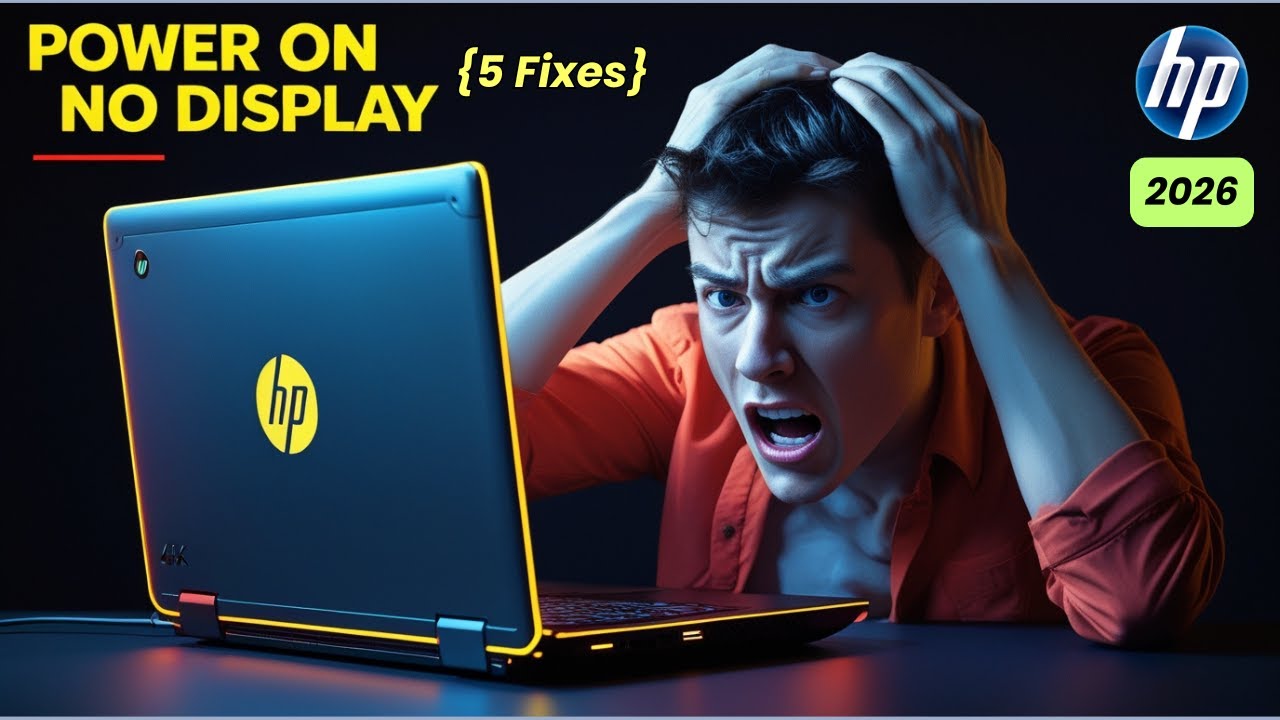 HP Laptop Turns On But No Display? 5 Fixes for Black Screen (2026) #hplaptop #blackscreen #nodisplay