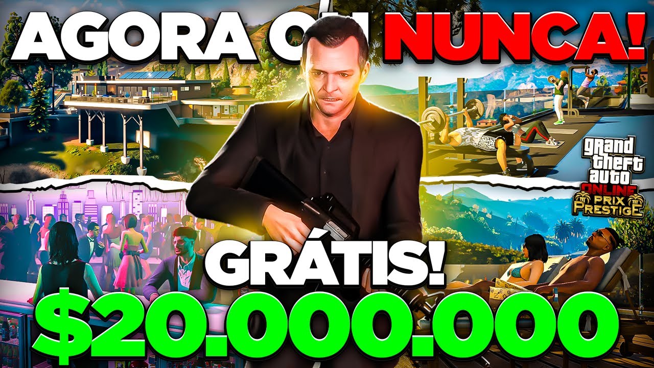 $20.000.000 GR&Aacute;TIS no GTA 5 Online pra nova DLC de MANS&Otilde;ES!