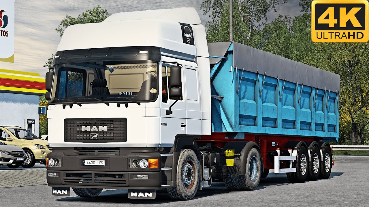 4K | ETS2 1.45 | Promods | Man F2000 Evo | Białystok 🇵🇱 󠁧󠁢󠁳󠁣 - Ukmergė 🇱🇹