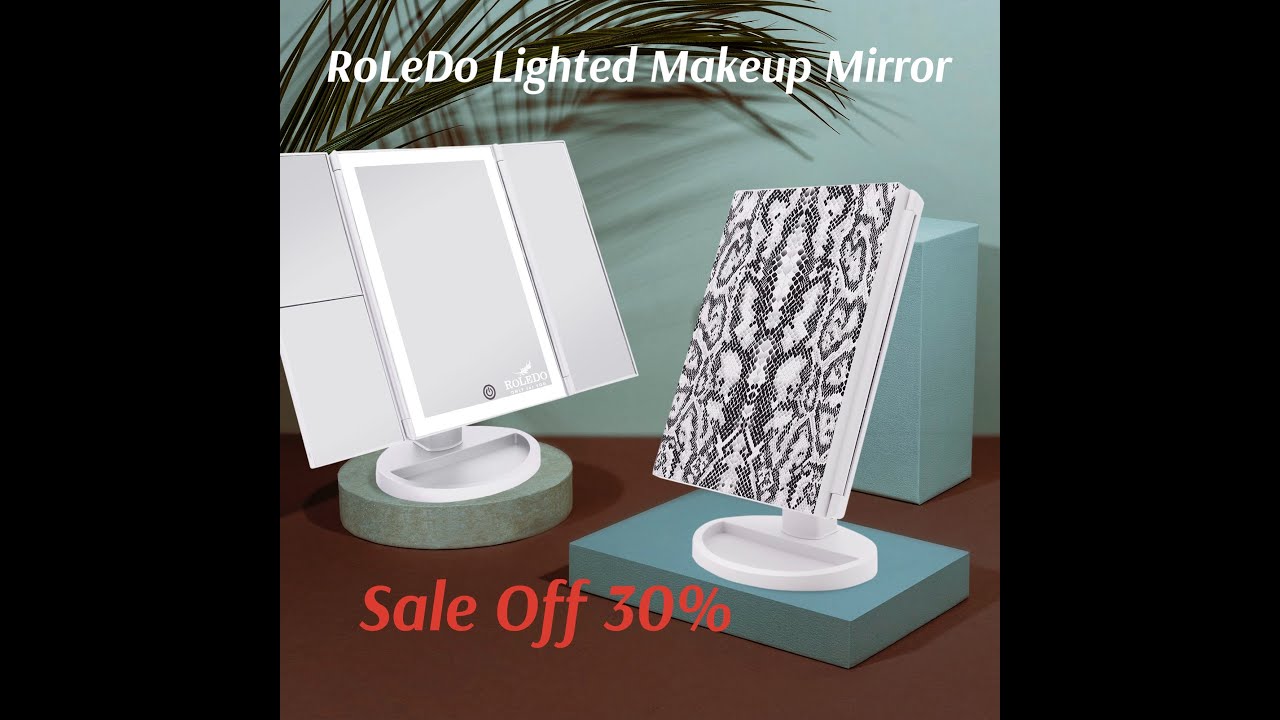Best Makeup Mirror with Lights and Magnification on  Amazon / Tri fold Vanity Mirror / Animal Print