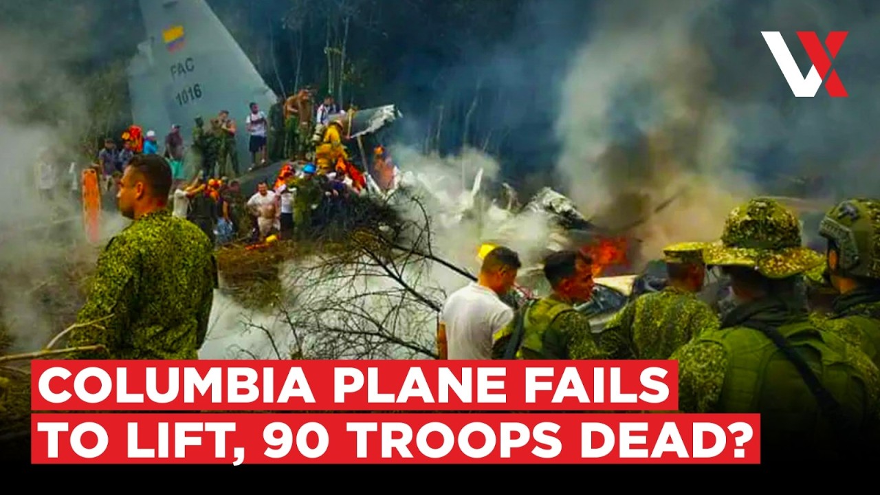 C-130 Hercules Military Plane Crashes After Takeoff In Colombia | 90 Troops Feared Dead | VERTEX