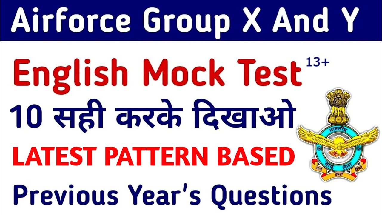 Airforce X Y Group English Mock Test 2023 || Airforce English Practice Set 2023 ||