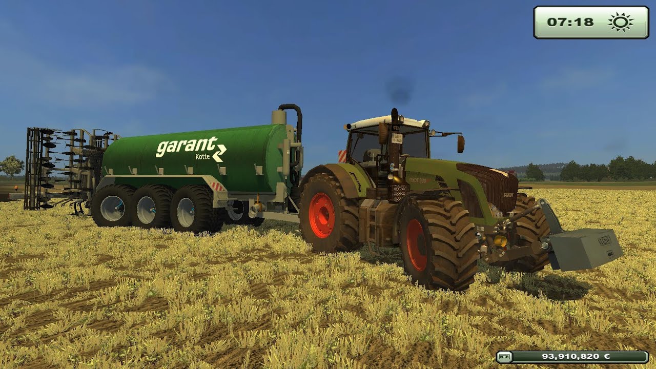 Farming simulator 2013 Fendt 939 e Kotte Garant spargimento,coltivazione